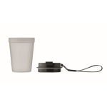 Auslaufsicherer To-Go-Becher RPET-Band 300 ml farbe weiß-transparent sechste Ansicht