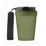Auslaufsicherer To-Go-Becher RPET-Band 300 ml farbe dunkelgrün vierte Ansicht