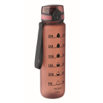 Kunststoffflasche 1L mit Zeitmarken + Klappdeckel farbe bordeaux
