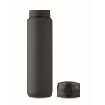 Kunststoffflasche 1L mit Zeitmarken + Klappdeckel farbe schwarz