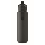 Kunststoffflasche 1L mit Zeitmarken + Klappdeckel farbe schwarz