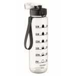 Kunststoffflasche 1L mit Zeitmarken + Klappdeckel farbe transparent zweite Ansicht