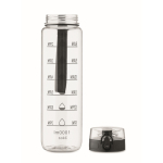 Kunststoffflasche 1L mit Zeitmarken + Klappdeckel farbe transparent