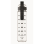 Kunststoffflasche 1L mit Zeitmarken + Klappdeckel farbe transparent