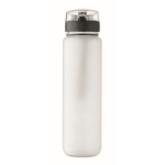 Kunststoffflasche 1L mit Zeitmarken + Klappdeckel farbe weiß-transparent achte Ansicht