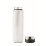 Kunststoffflasche 1L mit Zeitmarken + Klappdeckel farbe weiß-transparent