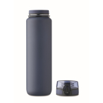 Kunststoffflasche 1L mit Zeitmarken + Klappdeckel farbe marineblau