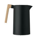 Kanne aus recyceltem Edelstahl mit Holzgriff, 1 L farbe schwarz