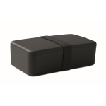 Brotdose Kunststoff mit Elastikband 750 ml farbe schwarz achte Ansicht