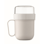 Frühstücksbecher To-Go mit 2 Fächern 450 ml farbe weiß zehnte Ansicht