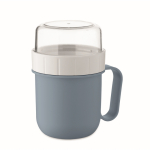 Frühstücksbecher To-Go mit 2 Fächern 450 ml farbe mattschwarz
