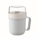 Frühstücksbecher To-Go mit 2 Fächern 450 ml farbe hellblau