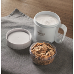 Frühstücksbecher To-Go mit 2 Fächern 450 ml farbe hellblau Stimmungsbild Hauptansicht