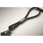 RPET-Armband fürs Handy mit Ladekabel farbe schwarz Hauptansicht