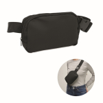 PU-Bauchtasche mit Haupt- und Rückfach farbe schwarz zweite Ansicht