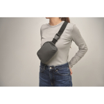 PU-Bauchtasche mit Haupt- und Rückfach farbe dunkelgrau siebtes Detailbild