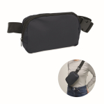 PU-Bauchtasche mit Haupt- und Rückfach farbe marineblau zweite Ansicht