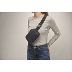 PU-Bauchtasche mit Haupt- und Rückfach farbe marineblau siebtes Detailbild