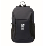 Laptop-Rucksack mit Außentaschen 15'' farbe marineblau Ansicht mit Druckbereich