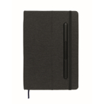 A5-Hardcover-Notizbuch mit Handyhalter farbe schwarz