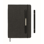 A5-Hardcover-Notizbuch mit Handyhalter farbe schwarz sechste Ansicht