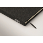 A5-Hardcover-Notizbuch mit Handyhalter farbe schwarz Detailbild