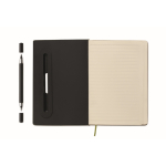 A5-Hardcover-Notizbuch mit Handyhalter farbe dunkelgrün achte Ansicht