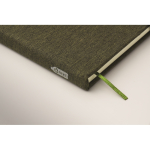 A5-Hardcover-Notizbuch mit Handyhalter farbe dunkelgrün Detailbild