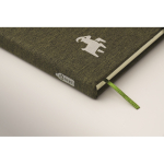 A5-Hardcover-Notizbuch mit Handyhalter farbe dunkelgrün Hauptansicht
