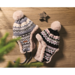 Fleece/Polyester-Mütze mit Ohrenklappen farbe grau Stimmungsbild
