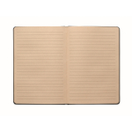 Notizbuch aus Zuckerrohr mit Hardcover, A5, liniertes Papier farbe schwarz zweite Ansicht