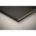 Notizbuch aus Zuckerrohr mit Hardcover, A5, liniertes Papier farbe schwarz drittes Detailbild