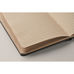 Notizbuch aus Zuckerrohr mit Hardcover, A5, liniertes Papier farbe schwarz viertes Detailbild