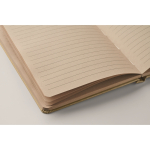 Notizbuch aus Zuckerrohr mit Hardcover, A5, liniertes Papier farbe khaki viertes Detailbild