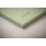 Notizbuch aus Zuckerrohr mit Hardcover, A5, liniertes Papier farbe mintgrün Hauptansicht