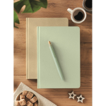 Notizbuch aus Zuckerrohr mit Hardcover, A5, liniertes Papier farbe mintgrün Stimmungsbild
