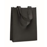 Kleine RPET-Tasche bunt mit Bodenfalte 80 g/m² farbe schwarz