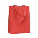 Kleine RPET-Tasche bunt mit Bodenfalte 80 g/m² farbe rot