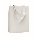 Kleine RPET-Tasche bunt mit Bodenfalte 80 g/m² farbe weiß