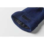 Unisex-Strickmütze mit Patch, versch. Farben farbe blau viertes Detailbild
