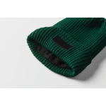 Unisex-Strickmütze mit Patch, versch. Farben farbe dunkelgrün viertes Detailbild