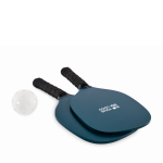 Pickleball-Set mit 2 Schlägern + 1 Ball farbe marineblau Ansicht mit Druckbereich