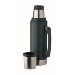 Thermoskanne recycelter Edelstahl mit Becher 1L farbe marineblau fünfte Ansicht