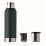 Thermoskanne recycelter Edelstahl mit Becher 1L farbe marineblau siebte Ansicht