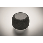 Mini-Lautsprecher aus RPET mit Bambusdetail farbe schwarz drittes Detailbild