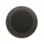 Mini-Lautsprecher aus RPET mit Bambusdetail farbe schwarz sechste Ansicht