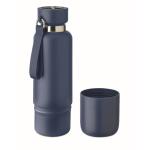 Isolierflasche mit Griff und Becher, 500 ml farbe marineblau