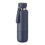 Isolierflasche mit Griff und Becher, 500 ml farbe marineblau