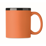 Keramiktasse Soft-Touch bunt 300 ml farbe orange zweite Ansicht