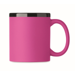 Keramiktasse Soft-Touch bunt 300 ml farbe pink zweite Ansicht